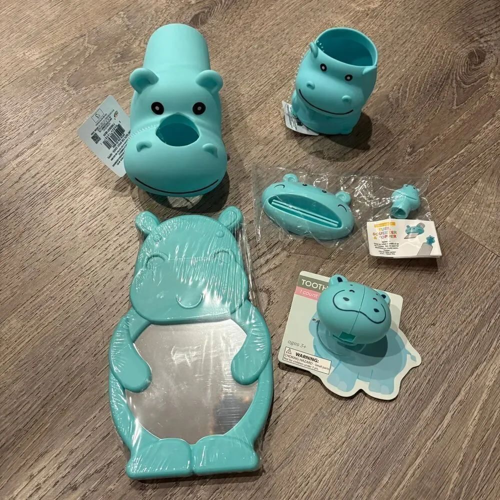 Kid's Hippo Bath Set 5 Pieces